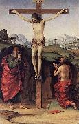 Francesco Francia Crucifixion with Sts John and Jerome Spain oil painting artist